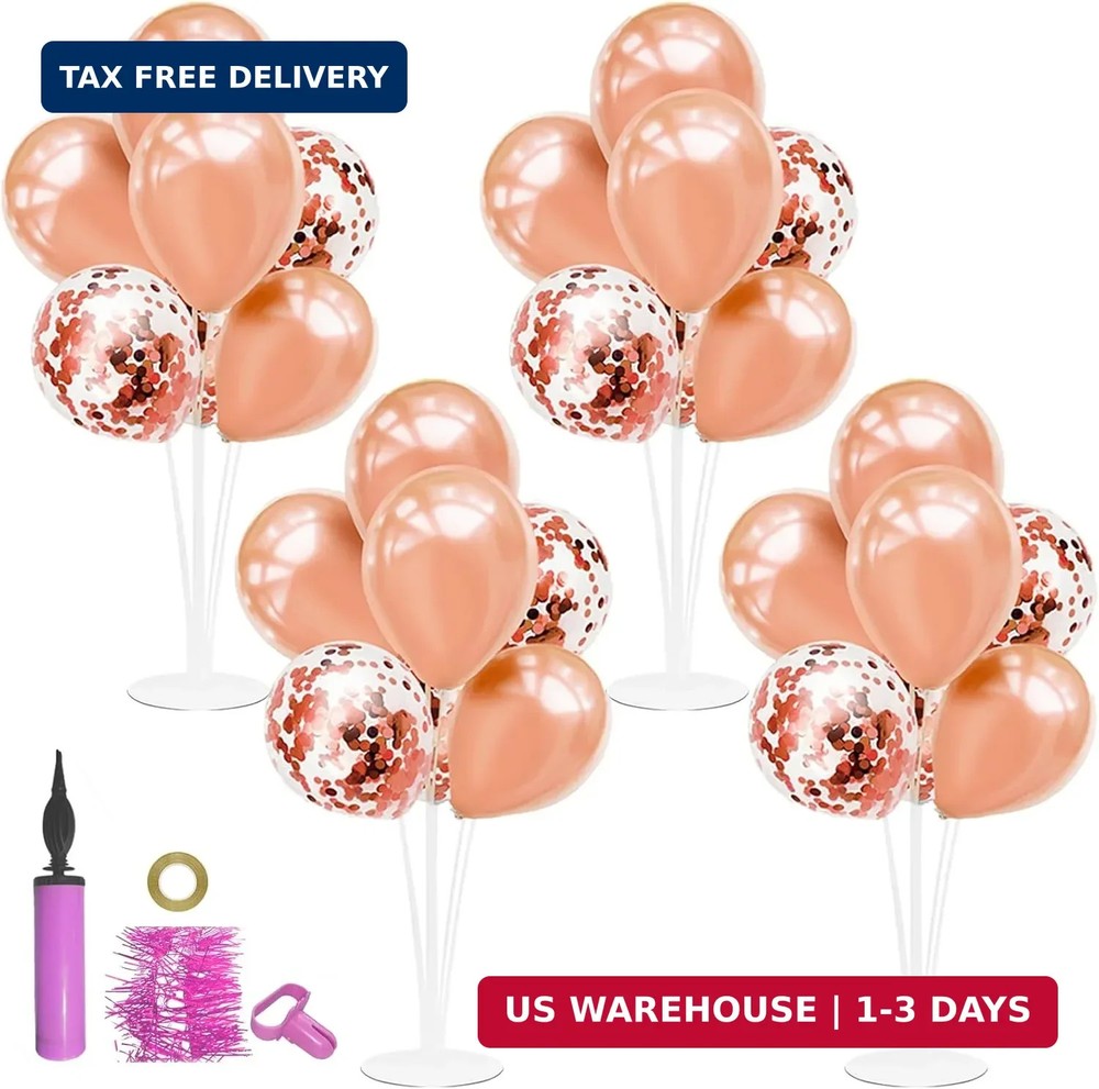 ZJDHPTY Rose Gold Balloon Stand Centerpiece Table Decorations for Birthday Anniv