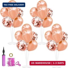 ZJDHPTY Rose Gold Balloon Stand Centerpiece Table Decorations for Birthday Anniv