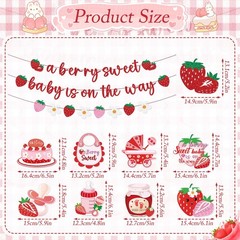 Strawberry Baby Shower Decorations – A Sweet Baby Is on the Way Banners Cute …