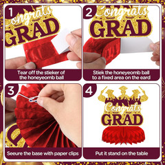 Maroon Graduation Decorations Class of 2026 Maroon and Gold Graduation Party Sup