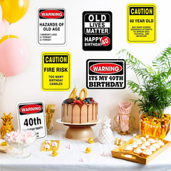 40Th Birthday Decorations – 9 PCS 40 Year Old Birthday Decorations Signs for Men