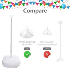 Balloon Column Stand Kit Set of 2, 7 Feet Height Adjustable Balloon Tower Pil…