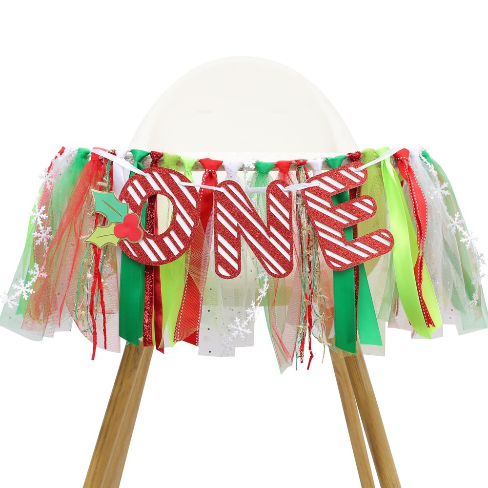 Christmas 1st High Chair Banner – Winter Wonderland First Decorations, Oh Wha…