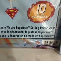 SUPERMAN RETURNS Ceiling DecorationHallmark PARTY EXPRESS Plastic DC COMICS Lot2