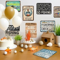 Charming Fishing Party Decorations Set – 9 Vivid Cards for Boys’ Celebrations