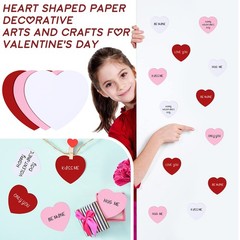 Geyee 108 Pcs 3.5 Inches Heart Cutouts Paper Bulletin Board Decoration Classroom
