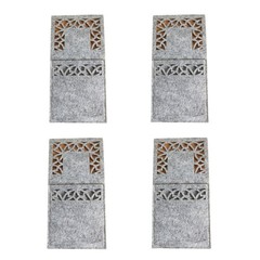 4 Pcs Rectangle Tableware Covers for Christmas New Year Party Home Decorations