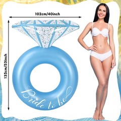 Bride Diamond Ring Pool Float Bachelorette Party Decoration Inflatable Engage…