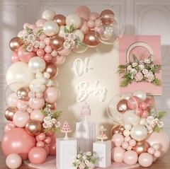 Dusty Pink Balloon Arch Kit 126 Pcs for Wedding, Birthday, Baby Shower Decor