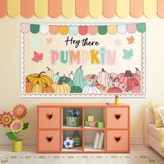 Autumn Thanksgiving Pumpkin Bulletin Board Decorations Leaves Paper Cutouts