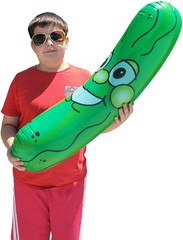GIANT Inflatable Pickle Head – Beach Pool Float Noodle Gag Prank Joke Party Fun
