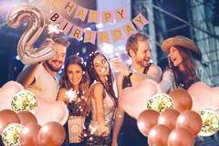 2nd Birthday Decorations For Her – Pink and Rose Gold Theme – Balloons, Banner