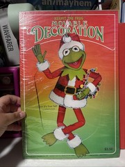 NEW!! VINTAGE 1981 HALLMARK HENSON Kermit The Frog MOVABLE DECORATION
