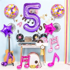 9 Pcs Kpop Birthday Decorations, Kpop Music Balloons