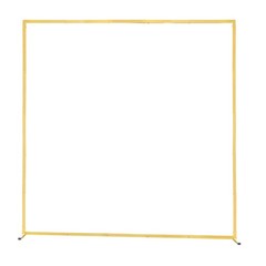 Square Gold Metal Arch Backdrop Stand, 6.6 x 6.6 ft, Stable, Easy Assembly for