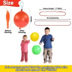 36PCS Punch Balloons 16Inch Punching Balloon Assorted Balloons with Rubber Band