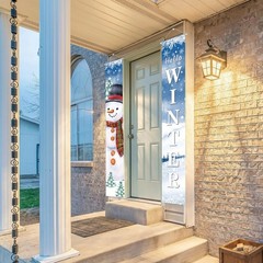 8 Pcs Seasonal Door Banner Hello Winter Christmas Banner Spring Summer Fall W…