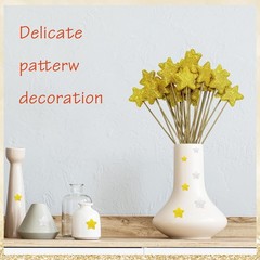 160 Pcs Gold and Silver Star Decor Set with Flat Star Picks and Mixed Sticker…