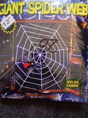 GIANT SPIDER WEB 12FT APPROX Nylon Fabric Halloween Decorations Funky Fun