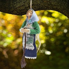 Kitchen Witch Doll, Vintage Cooking Doll, Festive Handmade Decor TL