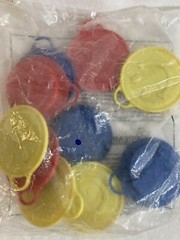 Balloon Weights Set Of Ten 80 Grams Each Red Yellow And Blue New In Bag L2