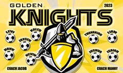 KNIGHTS – Soccer Team Banner – (3ft x5ft) Your Team Name and Custom Design