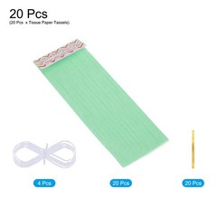 20Pcs Light Green Tassel Garland Banner Rope Tissue Paper Tassels Party DIY Kit