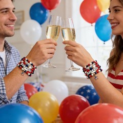 Minimalist Elastic Bracelets for Independence Day – Perfect for Celebrations