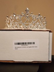 Ella Celebration 21 Tiara 21st Birthday Party Accessories Supplies, Crown Silver