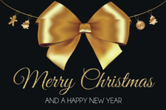 Big Poster Print Laminated Christmas Backdrop Gold Black Scene Setter Any Text