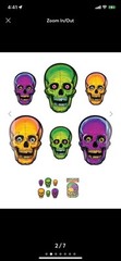Beistle Vintage Halloween Nite-Glo Skull Cutouts – Party Supply Decoration