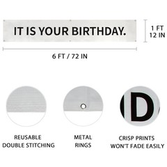 The Office Birthday Banner, 6 x 1 ft Vinyl with Metal Banner