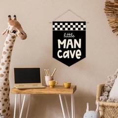 Boy Room Decor,Playroom Car Decor,Little Man Cave Canvas Banner for Toddler B…