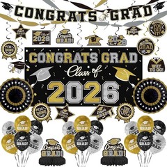 Class of 2026 Graduation Essentials – Black & Gold Theme