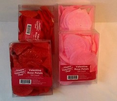 2 pack Fabric Rose Petals 100 count Choice Pink or Red