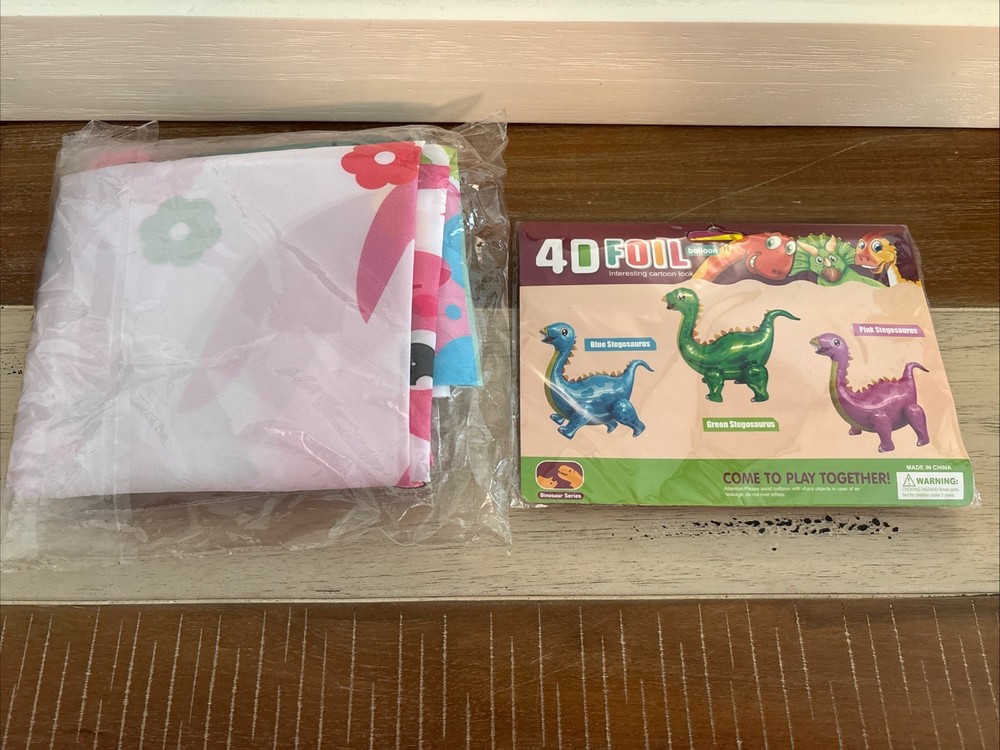 Dinosaur Party Kit – 4D Balloons, 2 Banner, Cup Cake Decor & Balloons
