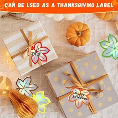 50 PCS Iridescent Fall Leaves Bulletin Board Thanksgiving Harvest Decor