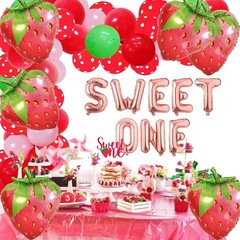 Strawberry Balloons Cute Sweet Strawberry Foil Balloons for Baby Shower Weddi…