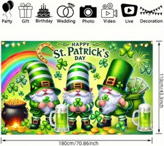 Happy St. Patrick’s Day Banner 71×43 Inch Seasonal Shooting Background Banner Ir