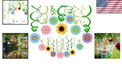 Charming 30Ct Spring Sunflower Hanging Swirls – Transform Your Party Atmosphere