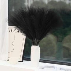 30pcs Black Pampas Grass – 24 Inch Faux Decor, 30 Pieces,
