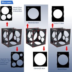 11 Holes Balloon Sizer Cube Box Measurement Tool for Balloon Decoration, 2-10″
