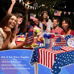 4Th of July Decorations Patriotic Decorations Party Supplies Set for 24 Guests,