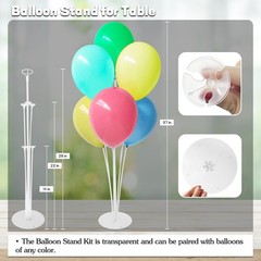 6 Sets Balloon Sticks with Base,Balloon Stand Kits,Balloon Stands with Base f…