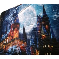 Wizard Castle photo booth backdrop background party prop gray 94×70″