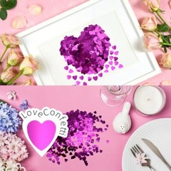 60g Love Heart Table Confetti 15mm Party Glitter Sequins Plastic Confetti Spr…
