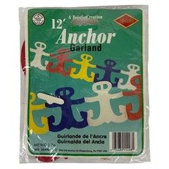 Beistle 12 Ft Anchor Garland Nautical Multicolor Paper Party Decoration 1994