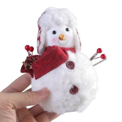 Snowman Stuffed Plush Dolls with Plush Hat and Scarf for Christmas Holiday Gift