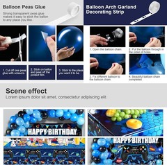 Vibrant Blue and Black Video Game Party Set – Perfect for Gamers’ Birthdays