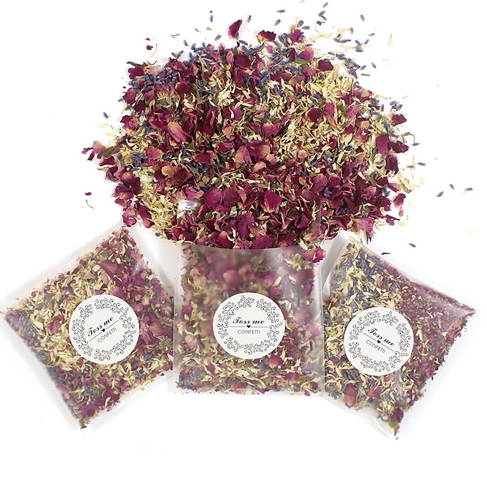 Dried Flower Petals 12 Packs Biodegradable Confetti Real Rose Wedding Decor